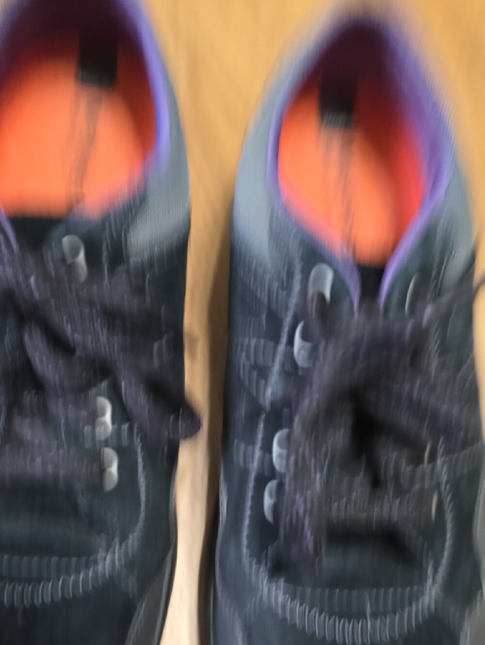 Merrell Women's Black Suede Sneakers with Purple Lining and Orange Insole - Picture 4 of 14